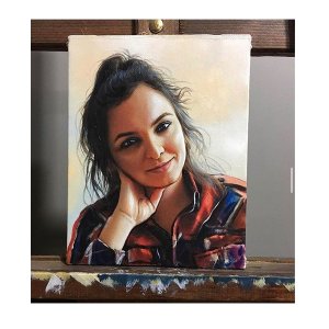 Bester Porträtservice online: Individuelle handgemalte Kunstwerke bei Portraitmalerei Vogelmann bestellen.