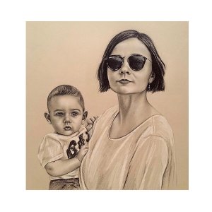 Familienportrait zeichnen lassen