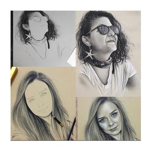 Fotorealistische Bleistiftzeichnung eines älteren Mannes mit Brille, handgefertigt von Ferhat Tursun.